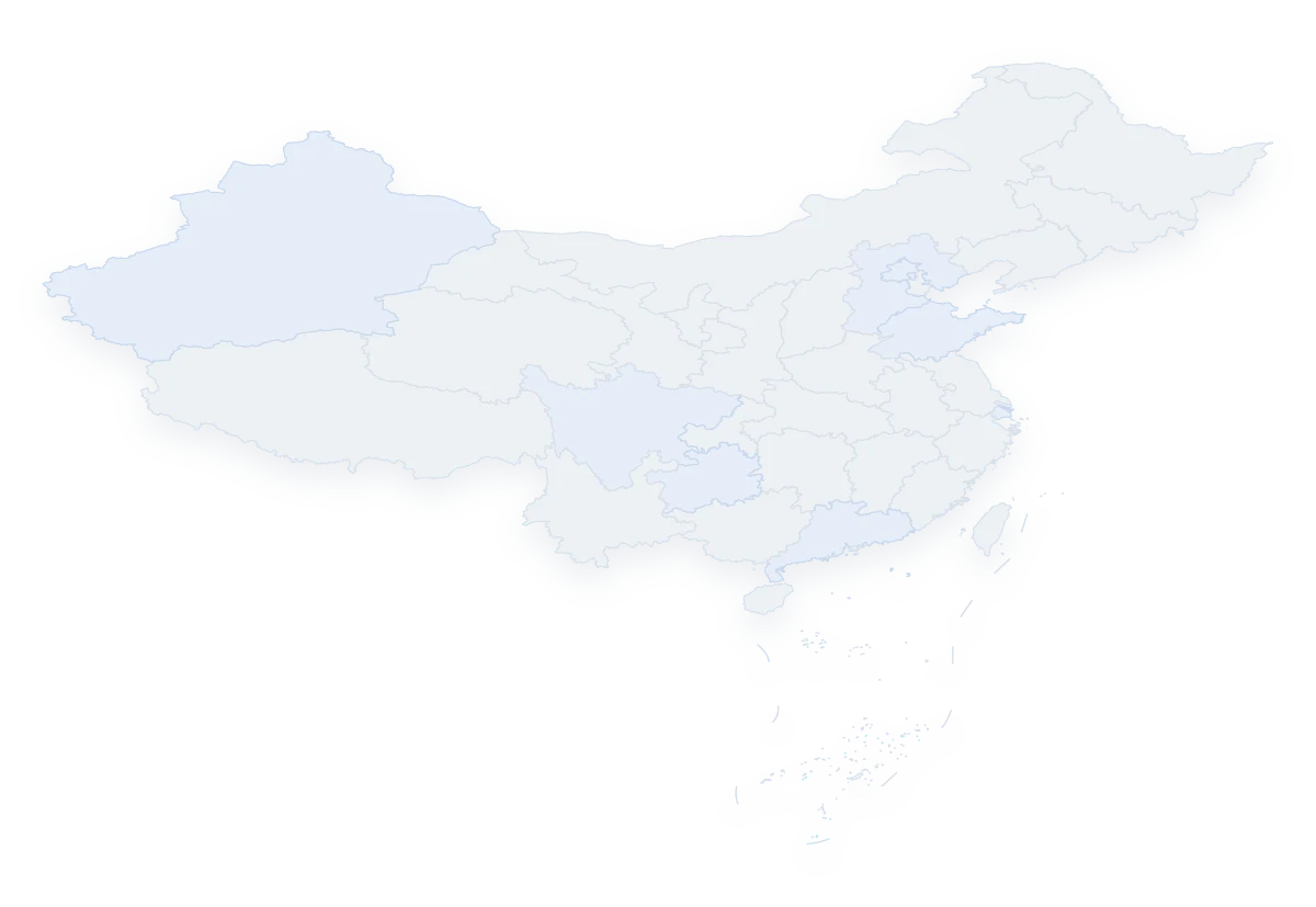 中移急救全国项目覆盖地图